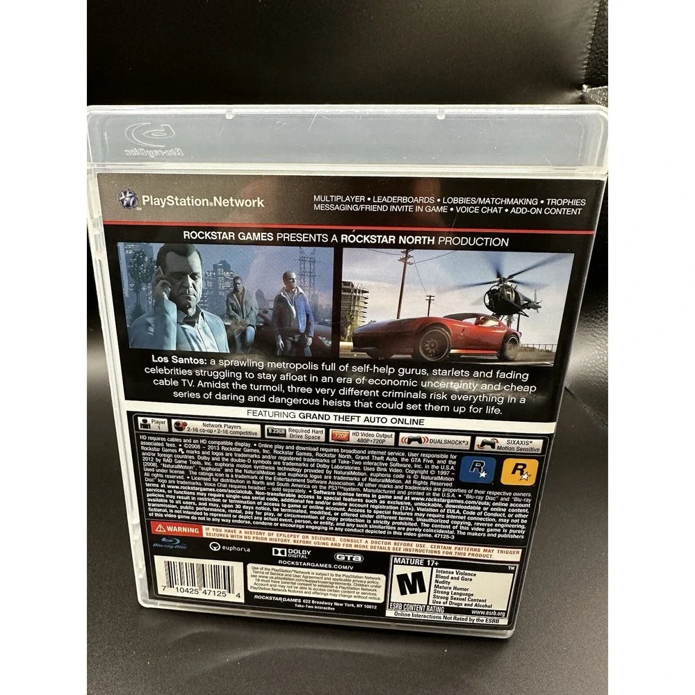 PS3 GTA V Grand Theft Auto V 2013‎ Complete With Manual And Paperwork READ
